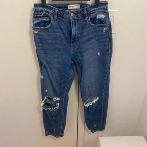 Abercrombie high rise mom jeans